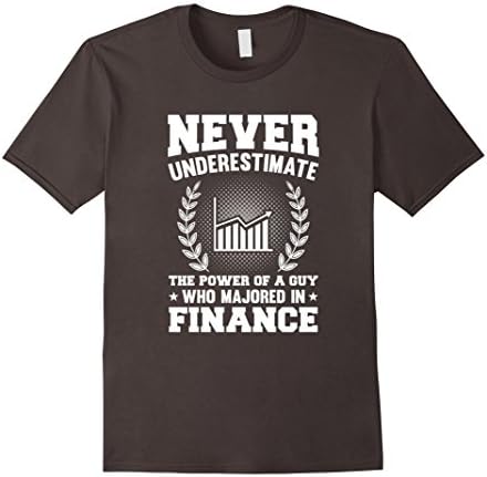 Mens Finance Major T-Shirt Gift | Never Underestimate Medium Asphalt