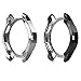 LDFAS Galaxy Watch 46MM Case, (2 Pack) Silicone Shock-Proof and Protector Cover Compatible for Samsung Galaxy Watch 46MM (2018) / Gear S3 Frontier (2017) Smartwatch Silver+Black