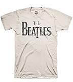The Beatles - Distressed Logo Sand T-Shirt (X-Large)