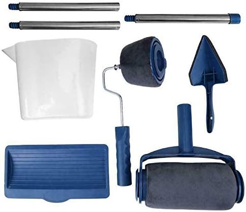 8PCS Paint Runner Pro Multifunction Roller Paint Brush Set Painting Handle Tool Household Use Wall Edger Home Office Wall Printing
