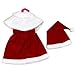 XADP 3pc Christmas Doll Clothes Red Color Including Hat Shawl Dresses Outsuits Fits American Girl Doll and Other 18 Inch Girl Dolls