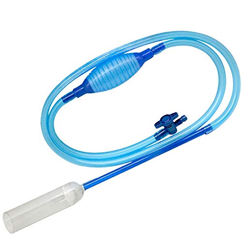 Hilyo Fish Tank Gravel Cleaner – Aquarium Gravel Cleaner Hand Siphon Vacuum Aquarium Cleaning Pump for Water Changing & Gravel Cleaning, Aquarium Water Maintenance Cleaning Pump (Blue)
