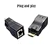 [New Upgrade ] HDMI Extender, 1080P GREATSTAR 30M HDMI to RJ45 Network Cable Extender Converter Adapter with Built-in Thunder Protection Circuit, Support HDCP (Black)