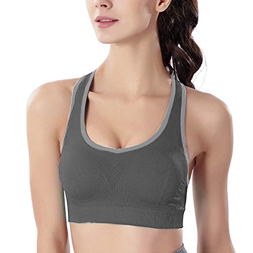 image for WANAYOU Women's Racerback Sports Bras Medium Impact Fitness Workout Ru