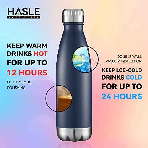 HASLE OUTFITTERS 17oz Stainless Steel Water Bottles Bulk, Vacuum