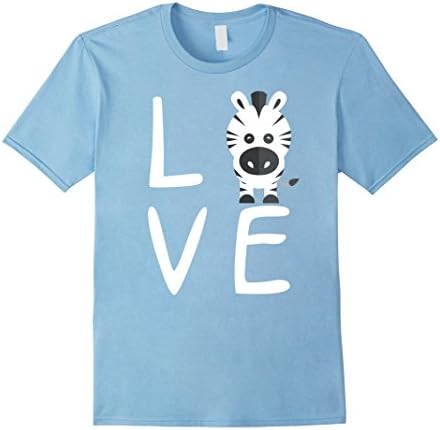 Mens Zebra Shirt: Cute Love Zebras T-Shirt For Kids: Boys Girls Medium Baby Blue
