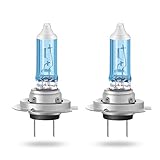AGPTEK H7 100W Halogen Headlight Bulb, Super Bright Fog Light for Car Motorcycle, 2 Pack