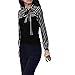 Allegra K Lady Bow Neck Blouse Stripe Long Sleeve Shirts Casual Fall Tops