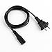 ANYQOO 6 Feet Power Adapter Extension Cord Wall Cord Cable (Black-01)
