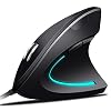 ECHTPower Mouse Portatile, Mouse Verticale, Mouse Wireless, Design Ergonomico, DPI Regolabili, 6 Pulsanti – Protegge Il Braccio (V001)