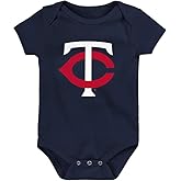 Genuine Stuff MLB Newborn & Infants 0-24 Months Primary Logo Creeper Bodysuit Romper (Minnesota Twins, 6/9 Months)