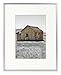 Golden State Art, 8x10 Silver Picture Frame Display Photo 5x7 with Mat or 8 x 10 Without Mat for Wall Mounting, Classic Satin Aluminum Frames with Real Glass (Pack of 1)