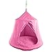 TopEva Waterproof Hanging Tree&Ceiling Hammock Tent Kids Sky Castle Paradise with Led Decoration Lights (Pink)