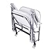 Leader Accessories Portable Folding Deck Chair with Aluminum Frame and Armrests (White)