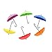 Colorful Umbrella Wall Hooks Key Wall Holder Organizer Decorative Wall Hanging Hooks Key Hangers for Wall Organizer Home Office Supplier Set of 6