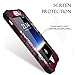 Hocase Compatible with iPhone 6/6s Case, Heavy Duty Shockproof Silicone Rubber Bumper+Hard Plastic Full Body Protective Case - Royal Purple Flowers