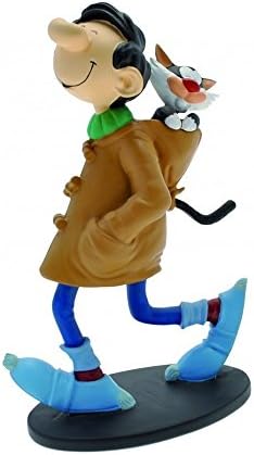 Plastoy Collectible Figure Gaston Lagaffe Duffle-Coat his cat (00303)