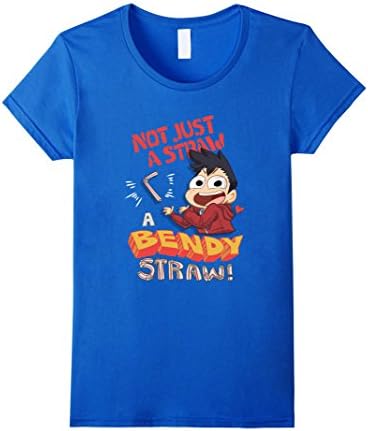 Women's Mondo Mango T-Shirt Not Just A Straw Large Royal Blue