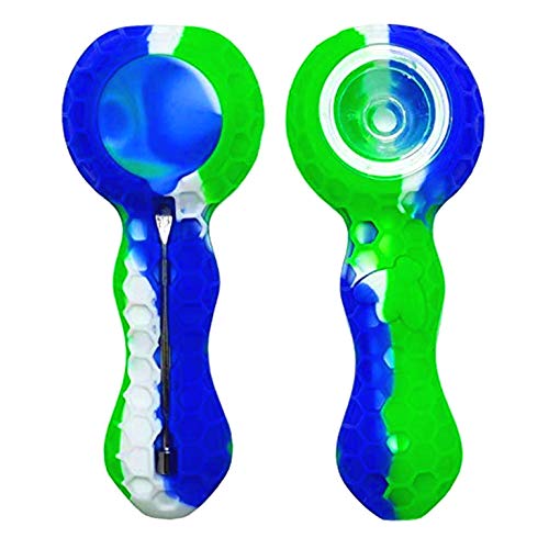 image for KPOAWKD-AODJ Unbreakable Honeycomb Silicone Straw with Clean Cover and