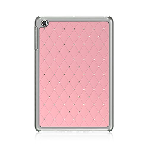 SumacLife Crystal Diamond iPad Mini Dual Layer Snap-On Case Fits all iPad Mini Models, Pink (CrystalDmndIPMSnapPNK)