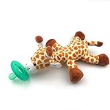 JnJ Infant Baby Plush Animal Attached Pacifier Toy