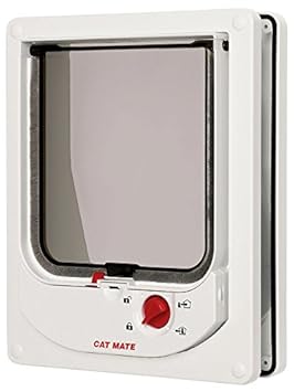 Pet Mate elektromagnetische Katzenklappe Weiß