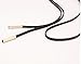 WaMLFac Alloy & Faux Leather Handmade Long Elastic Tassel Necklace, Black, 63-Inch