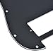 Kmise A2120 1 Piece Black 3-Ply Pickguard for Fender Strat Guitar Replacement