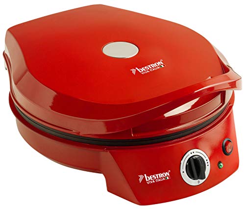 Bestron APZ400 elektrische pizzaoven, grill met boven- en onderwarmte, pizzagrill tot max. 180 ° C, 1800W, rood, 37,5x31x16 - Afbeelding 5