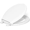 KOHLER 75758-RL-0 Cachet Nightlight ReadyLatch Round-Front Toilet Seat, Toilet Seat with Nightlight, Grip-Tight Bumpers, Quiet-Close Lid and Seat, White