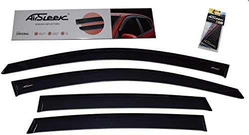 AirSleek Windows Deflectors Rain Guards for Ford F-150 F150 2009-2014 Crew Cab