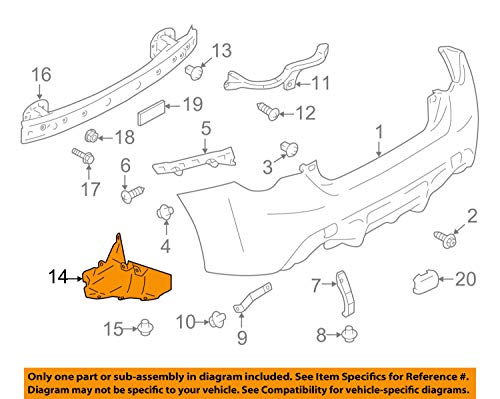 Subaru OEM 13-16 BRZ Rear Bumper-Side Cover Left 57731CA071