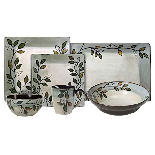 Pfaltzgraff Rustic Leaves Dinnerware Set, Service for 8