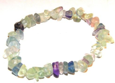 FLOURITE GEMSTONE CHIP BRACELET by Crystal Energy