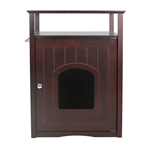 Merry Pet Cat Washroom/Night Stand Pet House, Espresso - MPS007