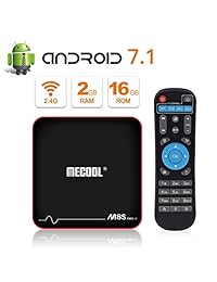 MECOOL M8S PRO W Android 7.1.2 Caja de TV con 2GB de RAM 16GB ROM Amlogic S905W de cuatro núcleos, la mejor interfaz de usuario de Android, HD 4K Reproductores de medios de Internet