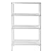 Muscle Rack PWS301447-4W Steel Wire Shelving, 4 Adjustable Shelves, 330 lb Per Shelf Capacity, 47