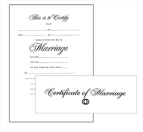 Certificate-Marriage w/Envelope