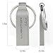Luboton USB Flash Drive 64GB - Silver with Keychain Design/Lu-08u-64