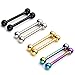 Jovivi 8pc 14G Mix-Color Stainless Steel 4MM Ball Straight Barbell Tongue Rings Bars Piercing 5/8