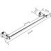 WINCASE Crystal Bathroom Hardware Set 24 Inch, Chrome Towel Bar Set, Silver 4 Piece Accessories Wall Mounted Coat Hook Hand Towel Ring Toilet Paper Holder