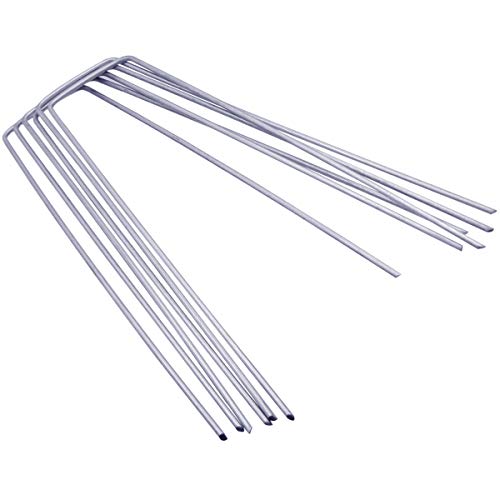Quality Yes QY 20PCS 6Inch Heavy Duty Galvanized Garden Stakes Tent Stakes U Shape Lawn Landscape Staples Tent Pegs Pins