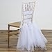 Efavormart White Bridal Wedding Party Lace and Tulle Tutu Chair Covers Dinning Event Slipcover for Banquet Catering