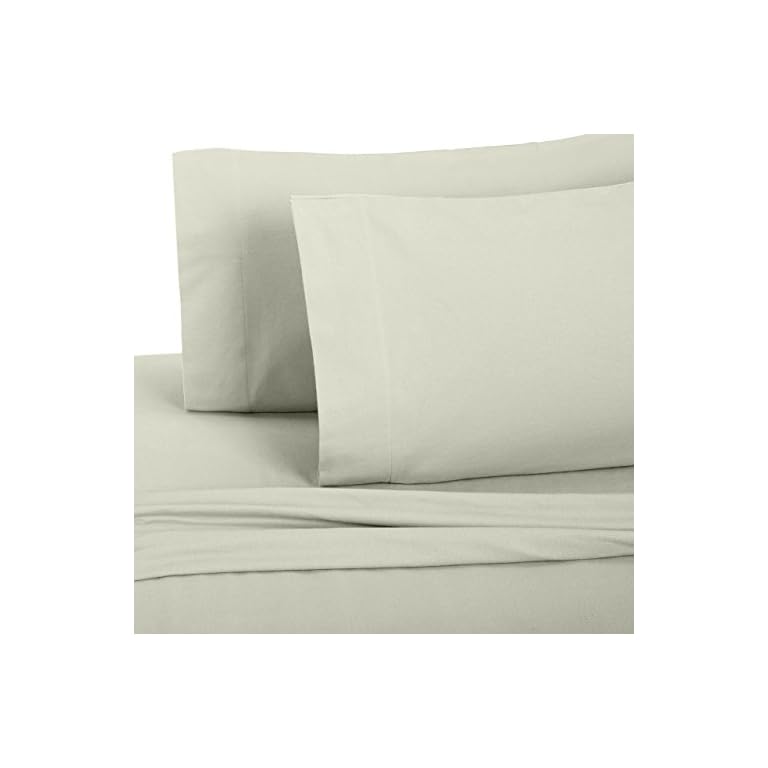 Amazon Brand Pinzon Cotton Flannel Bed Sheet Set Full, Sage LAVORIST