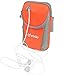 yodo Running Sport Armband with Key Holder and Earphone Hole,2 Pouches Fits for iPod Nano/Cell Phone iPhone7/8/6S/6/Samsung Galaxy S6/S7 Edge for Workout Exercise Gym Jogging Walking Biking,Orange