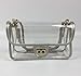 Flada Clear Purse Transparent Handbag Women Shoulder Bags with Chain Silver
