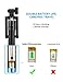 Selfie Stick, UBRU Bluetooth Selfie Stick iPhone 7 Plus with 50-Hour Battery Life and Built-in Bluetooth Remote Camera Shutter for iPhone 6s 6Plus 5S Galaxy S5 S6 S7 S8 Google Nexus LG Huawei etc BLUE
