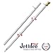 Jetlifee Flag Pole, 360° Spinning 6FT Flag Pole for Outside House Garden Yard, Tangle Free, Rust Proof and Wind Resistant Aluminum Flagpole, Residential or Commercial Use (Silver Flagpole Only)