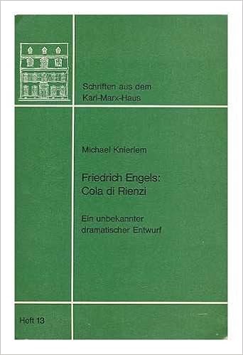 Cola Di Rienzi Ein Unbekannter Dramatischer Entwurf Friedrich