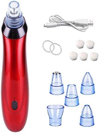 5- in-1 Blackhead Remover Pore Vacuum Extractor, USB Rechargeable 3 Adjustable Strength Beauty Electric Blackhead Vacuum Suction